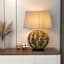 Water Hyacinth Natural Weaving Medium Table Lamp with Shade, 23"