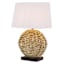 Water Hyacinth Natural Weaving Small Table Lamp with Shade, 17"