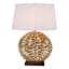 Water Hyacinth Natural Weaving Small Table Lamp with Shade, 17"