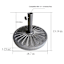 Black Round Umbrella Base with Cement Inside, 40lb