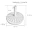 White Round Umbrella Base with Cement Inside, 40lb