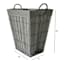 Rectangle Metal Wire Storage Basket, Grey