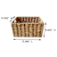 Vanilla Wicker Rectangle Storage Basket, Medium