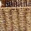 Vanilla Wicker Rectangle Storage Basket, Medium