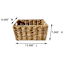 Vanilla Rectangle Wicker Storage Basket, Small