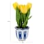 Yellow Tulips in Ceramic Pot, 11"