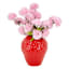 Pink Zinna in Strawberry Pot, 12"