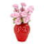 Pink Zinna in Strawberry Pot, 12"