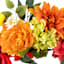 Orange & Red Mixed Peony & Dahlia Wreath, 24"