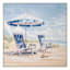 Honeybloom Framed Beach Chairs Canvas Wall Art, 24"
