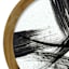 Crosby St. Glass Framed Round Framed Abstract Wall Art, 18"