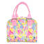 Red Modern Floral Insulated Lunch Tote