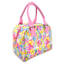 Red Modern Floral Insulated Lunch Tote