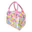 Red Modern Floral Insulated Lunch Tote