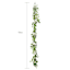 White Rose, Hyrdangea & Leaves Garland, 72"