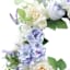 Blue & White Rose & Hydrangea Wreath, 23"