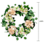 Green & Pink Hydrangea Wreath, 24"