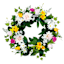 Pink, White & Yellow Mixed Flower Wreath, 24"