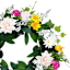 Pink, White & Yellow Mixed Flower Wreath, 24"