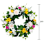 Pink, White & Yellow Mixed Flower Wreath, 24"