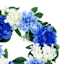 Blue & White Flower Wreath, 24"