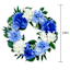 Blue & White Flower Wreath, 24"