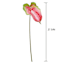 Green & Pink Anthurium Stem, 27.5"