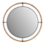 Honeybloom Metal & Wood Round Wall Mirror, 36"