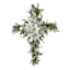White Lily Floral Cross Decoration, 30"