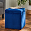 Stuart Square Storage Ottoman, Navy Blue