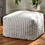 Bubble Dot Pouf, Light Grey