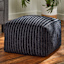Bubble Dot Pouf, Black