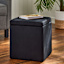 Hannah Square Storage Ottoman, Black
