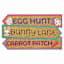 Easter Wayfinding Sign Shaped Coir Mat, 18x30