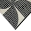 (E535) Crosby St. Black & White Geometric Outdoor Area Rug, 5x7