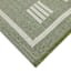 (E536) Honeybloom Green Checkerboard Area Rug, 5x7