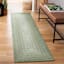 (B893) Green Ombre Flatweave Runner, 2x7