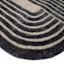 (B894) Black & Beige Oval Geometric Area Rug, 8x10