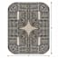 (B894) Black & Beige Oval Geometric Area Rug, 8x10