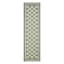 (E536) Honeybloom Green Checkerboard Runner, 2x7