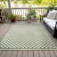 (E536) Honeybloom Green Checkerboard Area Rug, 8x10