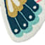 Multi-Colored Butterfly Shaped Hook Tufted Outdoor Accent Rug, 18x30