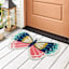 Multi-Colored Butterfly Shaped Hook Tufted Outdoor Accent Rug, 18x30