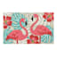 Flamingo Hook Tufted Outdoor Accent Rug, 18x30