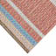 Coral & Green Striped Tapestry Outdoor Accent Rug, 27x45