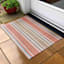 Coral & Green Striped Tapestry Outdoor Accent Rug, 27x45