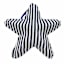 Homespun Patriotic Blue Striped Fabric Wrapped Star, 8.5"