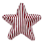 Homespun Patriotic Red Striped Fabric Wrapped Star, 8.5"
