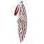 Homespun Patriotic Red Striped Fabric Wrapped Star, 8.5"