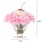 Pink Flower Arrangement in Glass Vase with Cherry